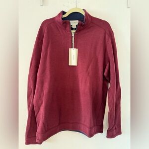 NWT Tommy Bahama Reversible Half-Zip Sweater